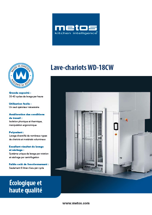 Metos WD18 lave chariots 2021